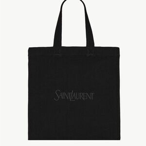 Saint Laurent Black Canvas Tote